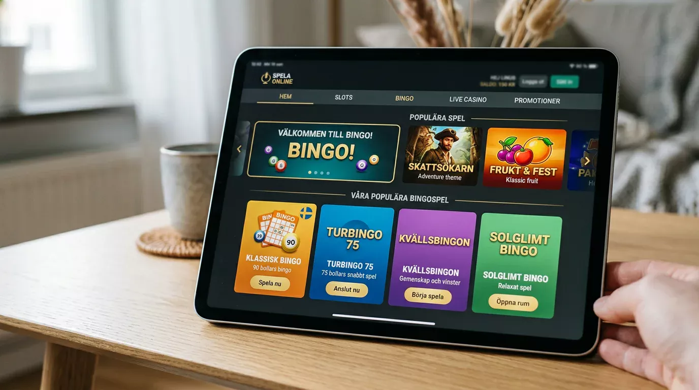 Bingo som en del av casinooperatörens spelutbud på svensk licens