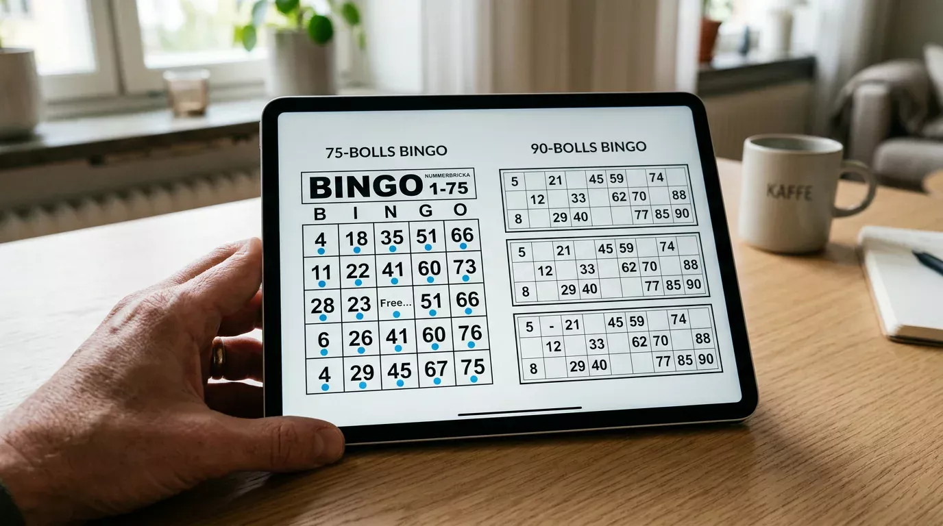 Bingoformat 75 och 90 bollar på svenska casinooperatörer