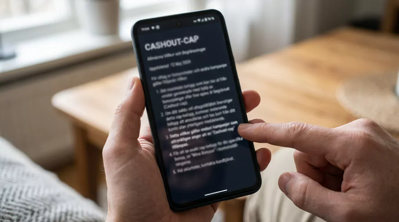 Cashout-cap som dold kostnad i bonus utan omsättningskrav
