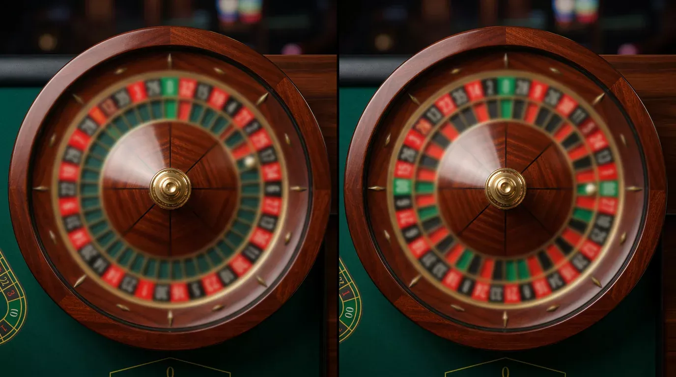 Europeisk och amerikansk roulette — jämförelse av hjulen