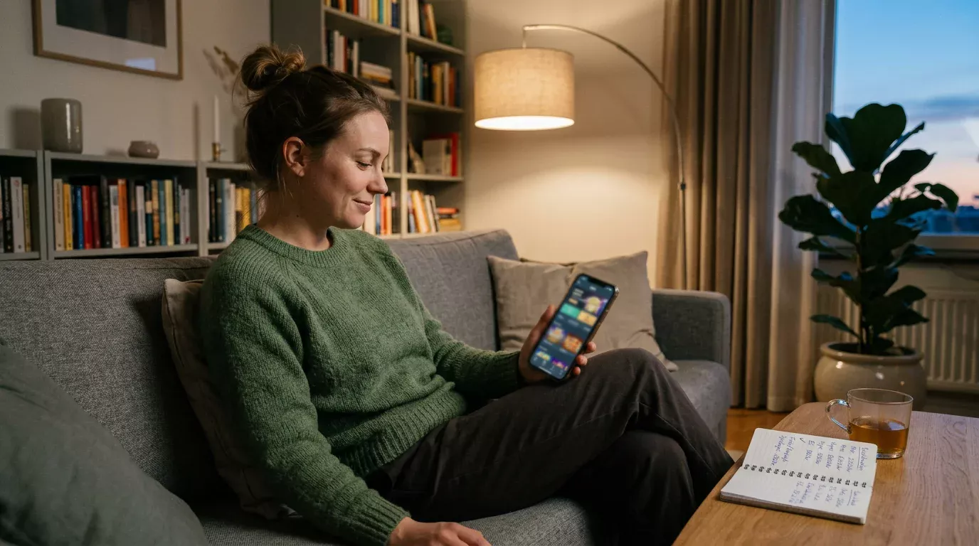 Försiktig svensk spelare följer sin spelbudget på mobilcasino
