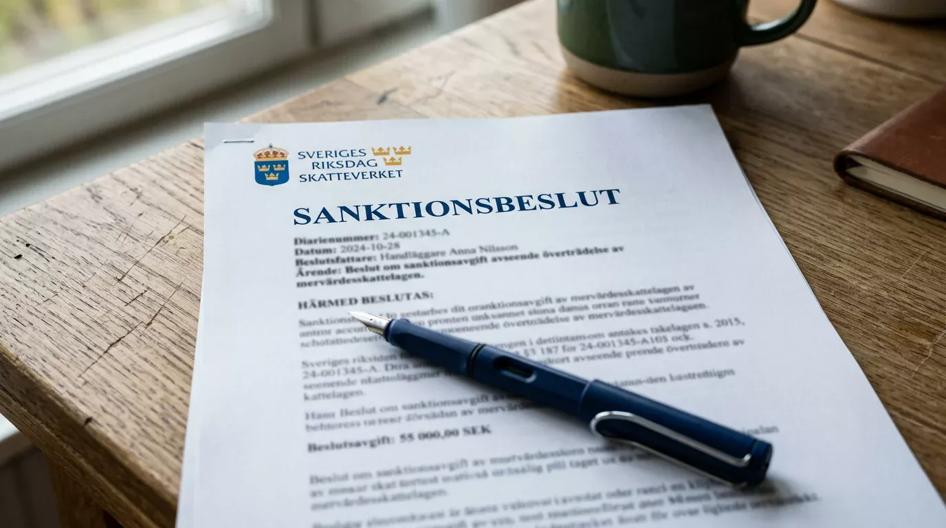 Spelinspektionens sanktionsbeslut presenteras på dokument