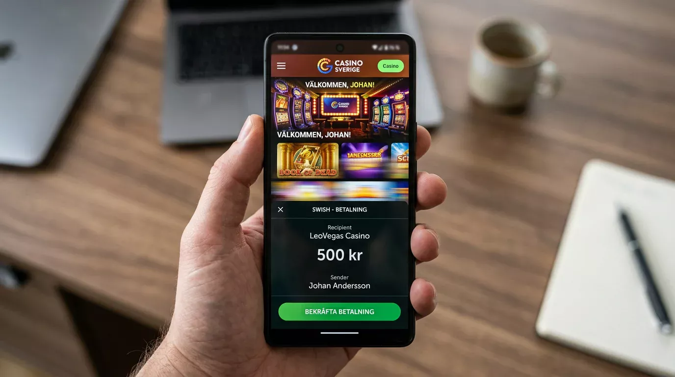 Snabb Swish-betalning från samma mobiltelefon som casinosajten
