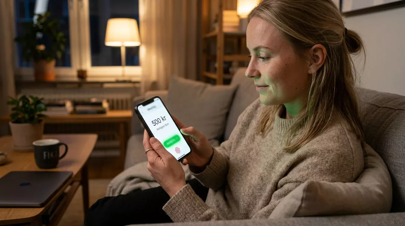 Spelare bekräftar Swish-insättning på svensklicensierat casino via mobil