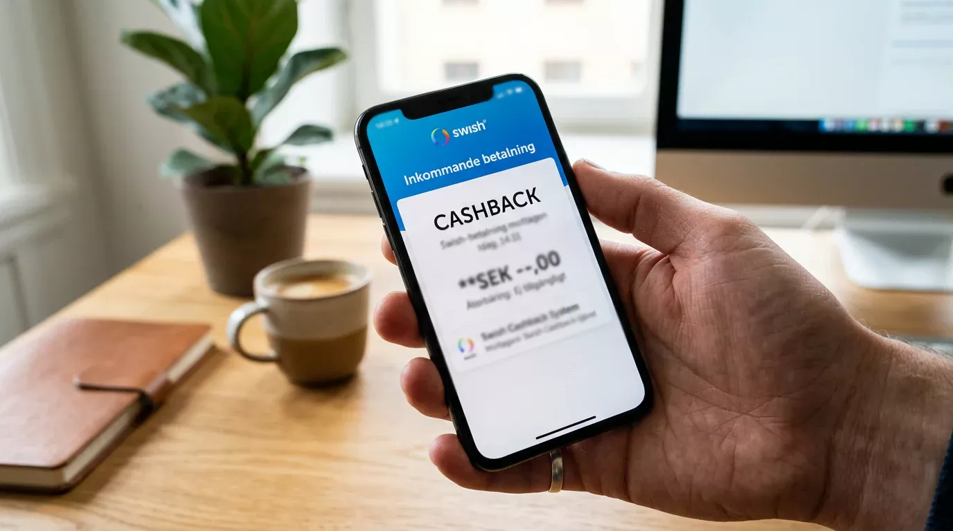 Swish som utbetalningskanal för cashback från svenskt casino